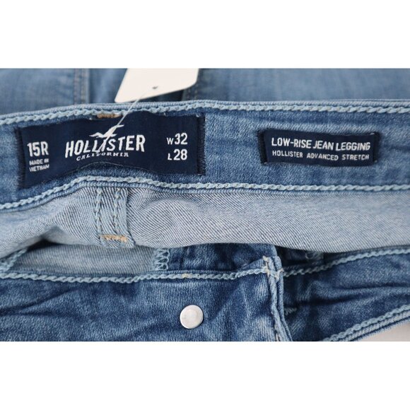 Hollister Low-Rise Jean Legging W32 L28 Advanced‎ Stretch Denim Womens Size 15R - Picture 4 of 7